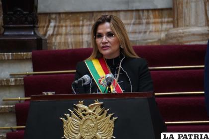 La expresidenta interina de Bolivia Jeanine Áñez
 / EFE/Javier Mamani
