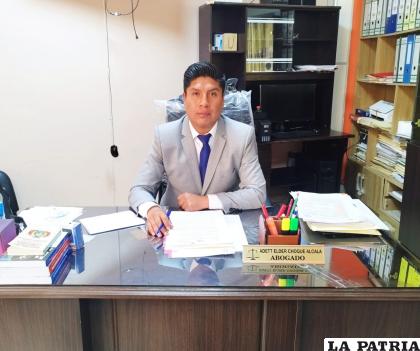 Nuevo director de la DIO, Addet Elder Choque Alcalá /LA PATRIA
