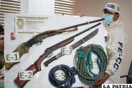 Los presuntos avasalladores tenían armas de fuego con los que amedrentaban a las comunarios /Eduardo Del Castillo