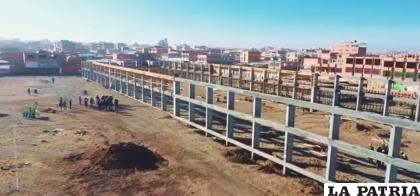 Parte de la construcción de la nueva planta de papa en El Alto /ABI