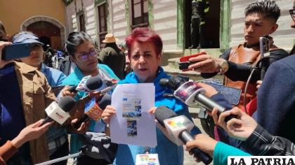 La exministra de Desarrollo Productivo y Economía Plural en la gestión del presidente del expresidente Evo Morales, Teresa Morales /LA PATRIA