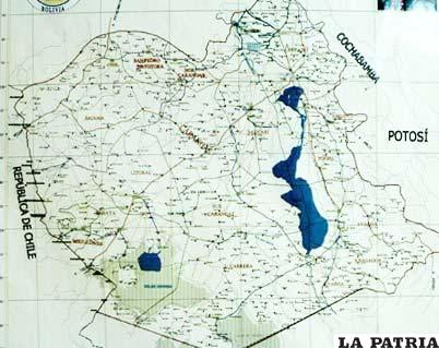 Este es el verdadero mapa de Oruro y no el distorsionado que distribuyen las autoridades del Gobierno