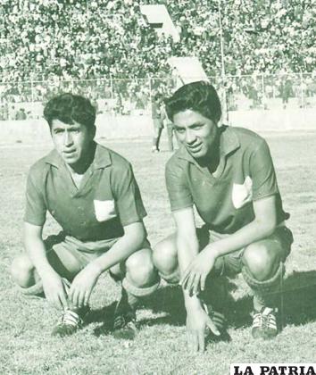 Héctor Pérez y Ángel Toledo antes del partido ante Colo Colo