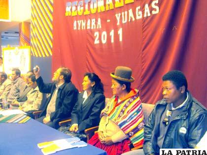Acto de inauguración del Taller de Formación del Currículo Regionalizado “Aymara-Yungas”