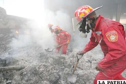Incendio en almacenes de la ex Fábrica SAID