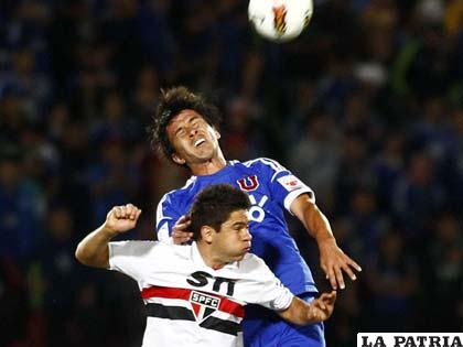 Del partido entre Sao Paulo y la “U” de Chile (foto: foxsportsla.com)