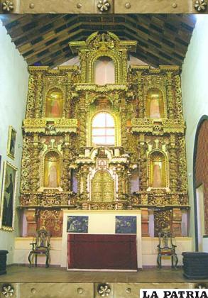 Retablo del templo de San Miguel de la Ranchería donde se bendijo la bandera con la que se fundó la Villa de San Felipe de Austria