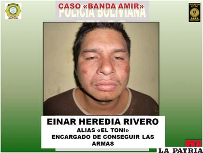 Einar Heredia, uno de los aprehendidos