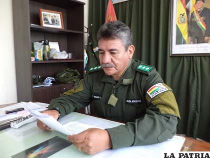 Coronel Rubén Zegada, director de la Felcc