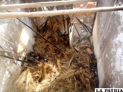Parte del inmueble afectado