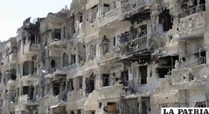 Edificios destruidos en Siria /zonamilitar.com.ar
