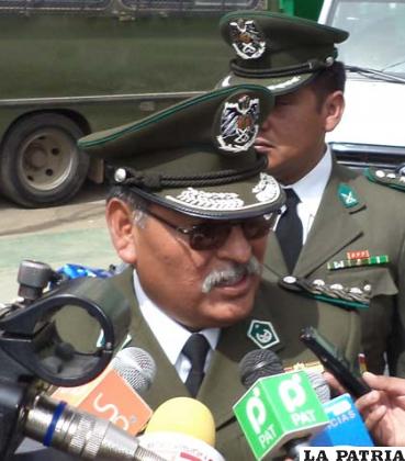 El comandante general de la Policía, coronel Víctor Maldonado 