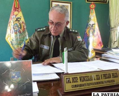 Wenceslao Zea, comandante departamental de la Policía 