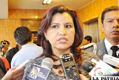 Presidenta de la Cámara de Diputados, Rebeca Delgado /ABI