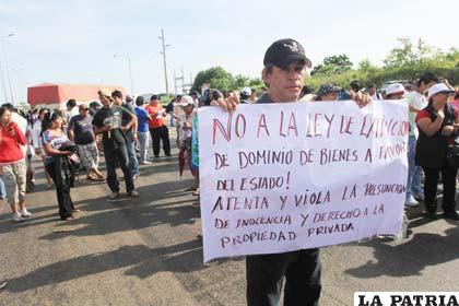 Los gremiales retomarán medidas de protesta contra ley de Extinción de Dominio de Bienes /APG