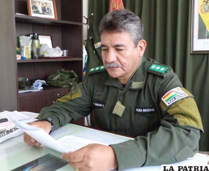 Coronel Rubén Zegada, director de la Felcc