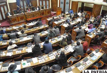 Cámara de Diputados que aprobó la restricción de viajes a autoridades del poder judicial /ABI
