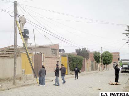 Personal de la Policía y Coteor durante el operativo
