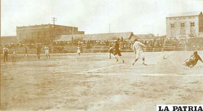 Cancha de la Unión, donde se practicaba fútbol y eventuales peleas