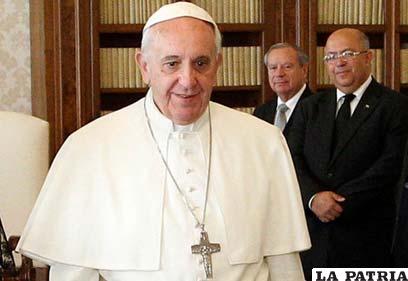 Papa Francisco en la asamblea de ayer