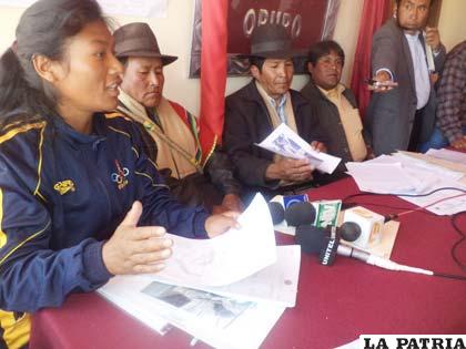 Corregidora de Vinto, Gregoria Salinas denuncia la falta de atención de autoridades