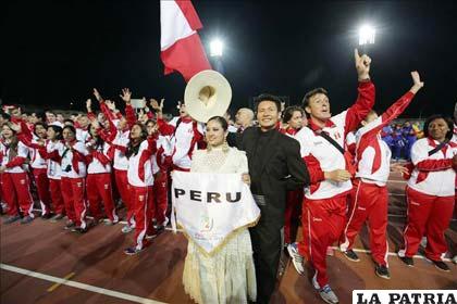 La delegación de Perú en los Juegos Bolivarianos
