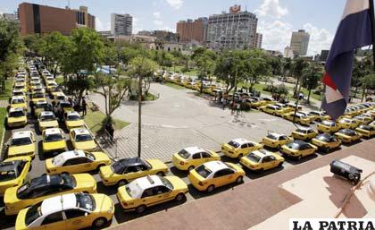 Los taxistas en Paraguay también se suman a movilizaciones