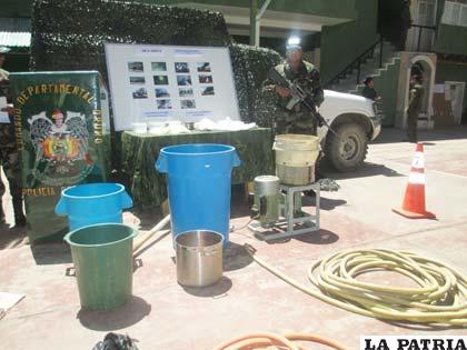 Personal de la Felcn mostró los artículos secuestrados