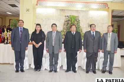 Dirigentes de Ademagor, durante el acto de premiación
