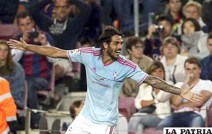 Joaquín Larrivey anotó para la victoria de Celta sobre Barcelona 