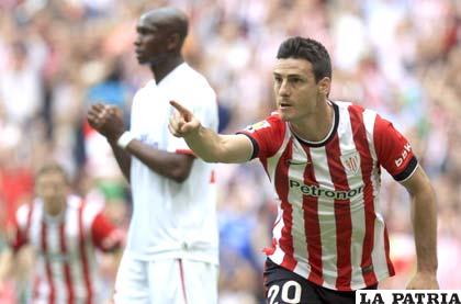 Aritz Aduriz del Athletic de Bilbao anotó el único gol del partido