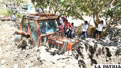 En la comunidad de Bravillo Alto, Luribay se registró el deslizamiento