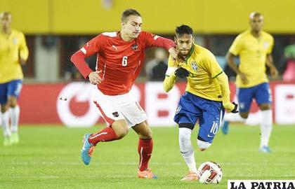 Neymar no brilló mucho que se diga ante Austria