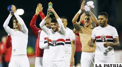 Los jugadores de Sao Paulo ilusionados en lograr un buen resultado en Colombia