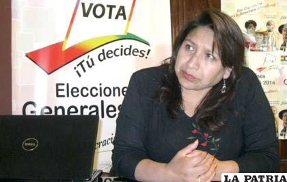 Vocal del TSE, Dina Chuquimia