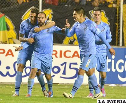 El festejo de los bolivaristas por el gol del empate