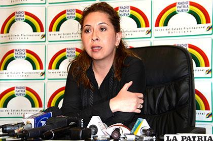 La ministra de Medio Ambiente y Agua, Alejandra Moreira /abi.bo