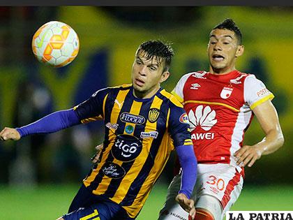 La acción del partido entre Luqueño y Santa Fe