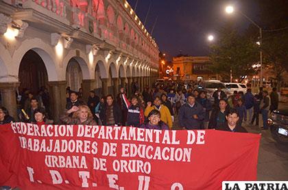 Trabajadores de Educación Urbana marcharon exigiendo respeto a sus derechos /Foto archivo