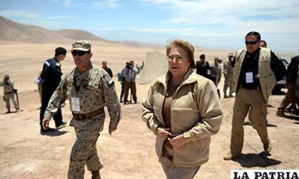 Bachelet, participó del cierre de los ejercicios militares en frontera con Perú y Bolivia /lanacion.cl
