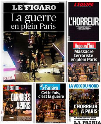 Así reflejaron los hechos las portadas de los principales periódicos de París