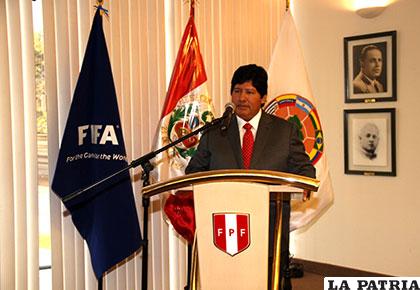 Edwin Oviedo, presidente de la Federación Peruana de Fútbol /peru.com