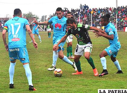 Bolívar ganó en la ida en Yacuiba (0-1) el 24/09/2016 /APG