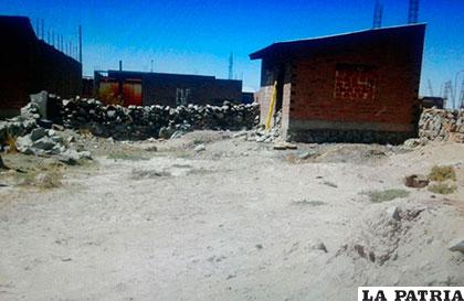 El lote donde hallaron el cadáver