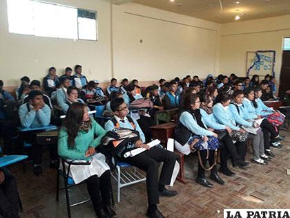 Los estudiantes que participaron en las capacitaciones de prevención
