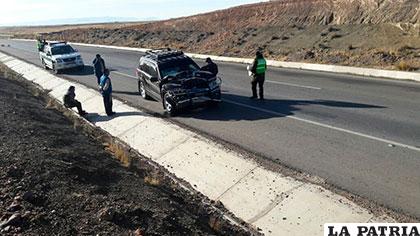 La doble vía Oruro - La Paz se constituyó en el escenario del incidente vial