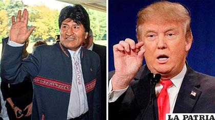 Evo Morales y Donald Trump /ERBOL
