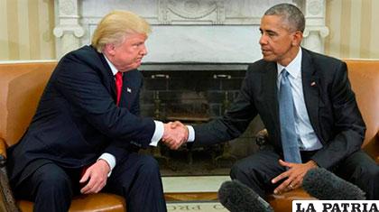 Obama y Trump se reunieron una hora y media aproximadamente /lostiempos.com