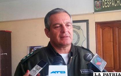 Coronel Felipe Almaraz, director nacional de la Felcc /ANF/Archivo