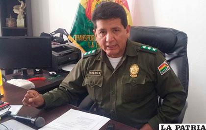 Coronel Fernando Torrico, director de Tránsito de La Paz, argumentó su rechazo a la denuncia /ANF/ARCHIVO